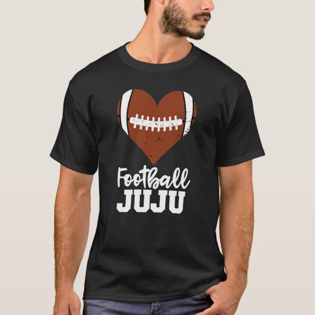 Camiseta Football Juju Football Heart Grandma Juju (Anverso)