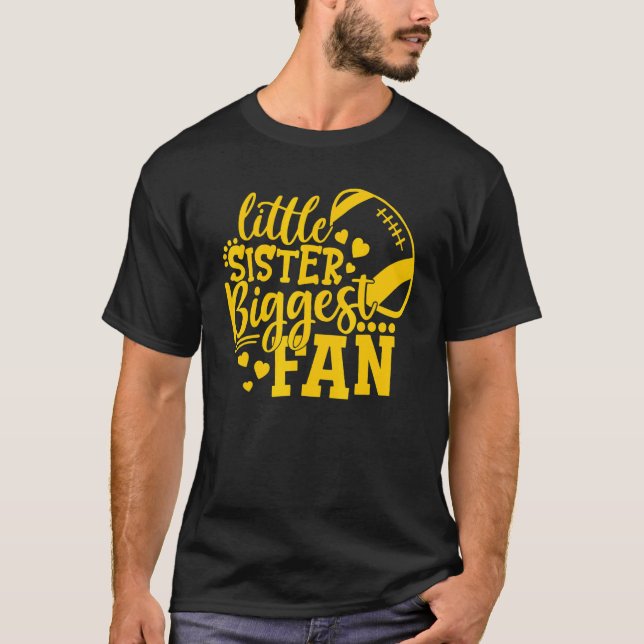 Camiseta Football Little Sister Biggest Fan  Football Siste (Anverso)