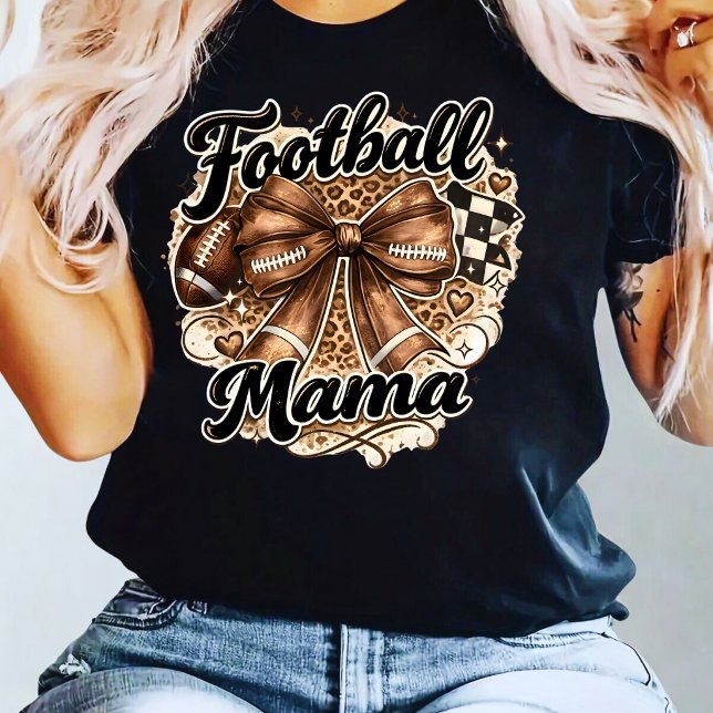 Camiseta Football Mama Coquette Bow Fall Game Day  (Subido por el creador)