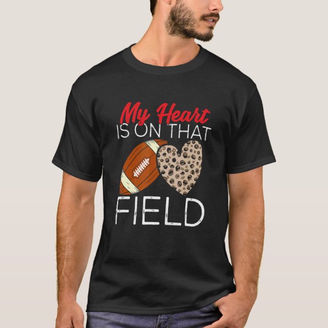 Camiseta Football Mom Football Player Leopard Pattern Footb (Anverso)