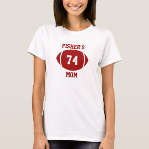 Camiseta Football Mom Red