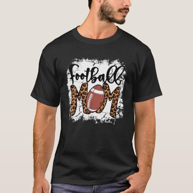 Camiseta Football Mom Sport Leopard Mommy Mama  Mother s Da (Anverso)