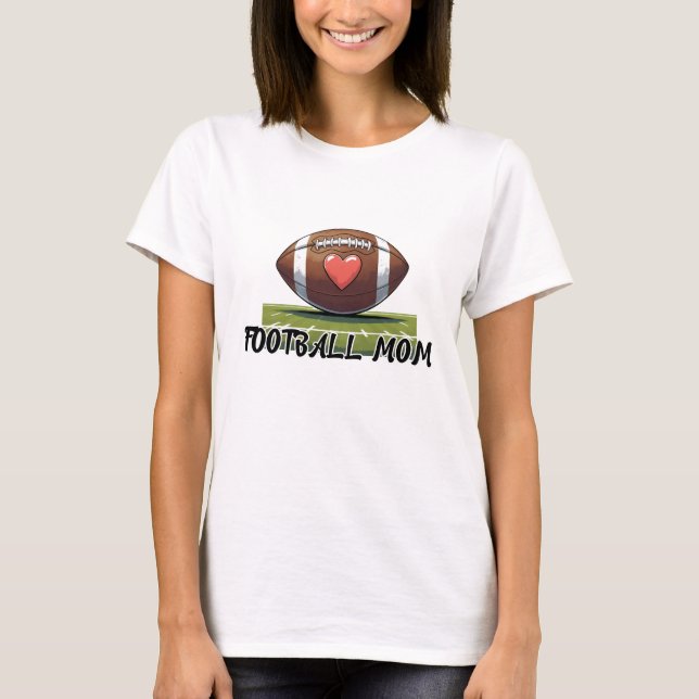 Camiseta Football Mom T-Shirt Cute Game Day T-Shirt (Anverso)