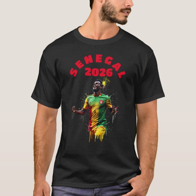 Camiseta Football Soccer Goal Celebration Senegal Flag 2026 (Anverso)