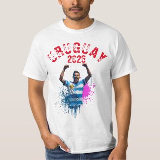 Camiseta Football Soccer Goal Celebration Uruguay Flag 2026