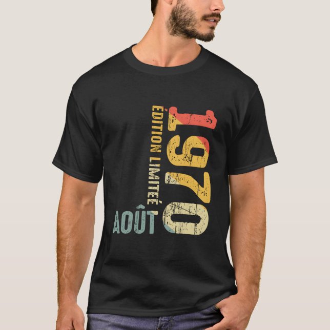 Camiseta For August 1970 Year 1970 1970 Since 1970 1970 (Anverso)