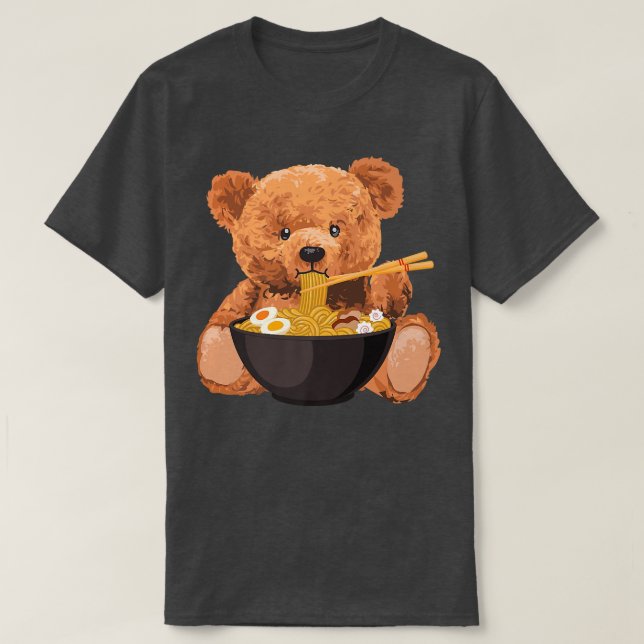 Camiseta For Bear Lover & Japanese Food, Cute Kawaii Ramen  (Diseño del anverso)
