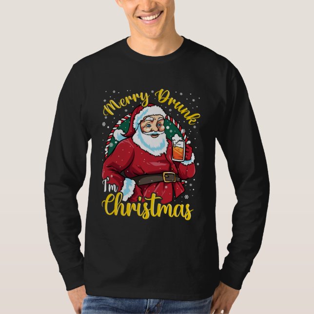 Camiseta for Beer   Merry Drunk I m Christmas (Anverso)