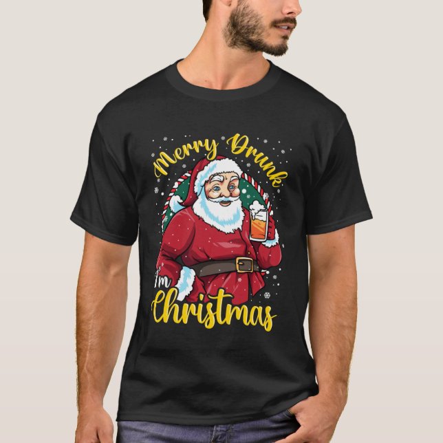 Camiseta for Beer   Merry Drunk I m Christmas (Anverso)