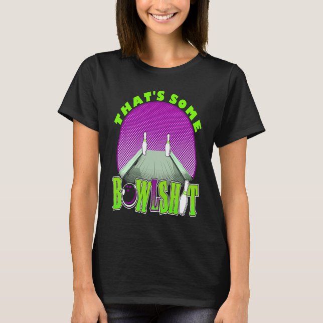 Camiseta For Bowlers Midnight Laser Bowling Ten Pin Bowling (Anverso)