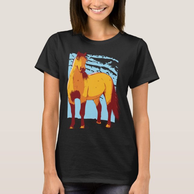 Camiseta for Girls with Horses  Cute Beautiful Horse (Anverso)