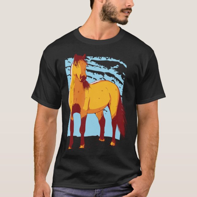 Camiseta for Girls with Horses  Cute Beautiful Horse (Anverso)