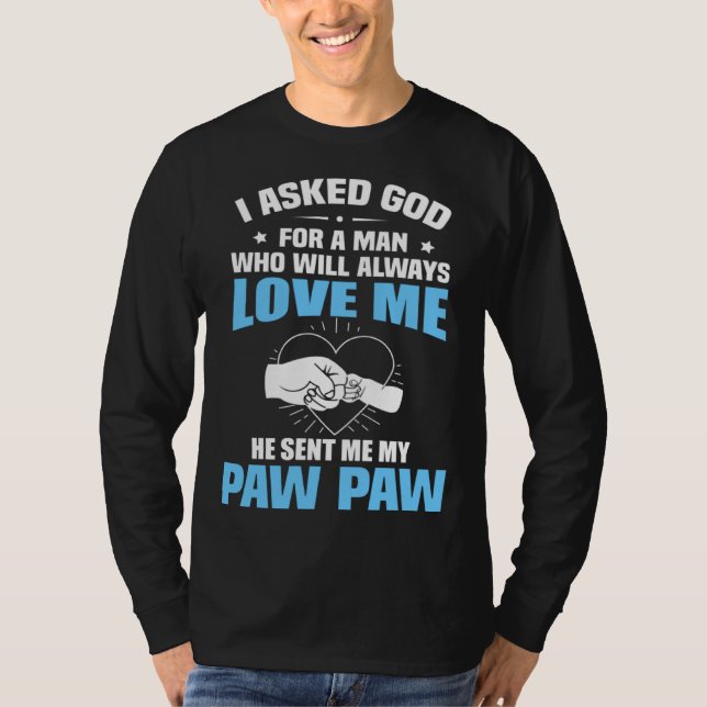 Camiseta For Granddaughter Grandson From Paw Paw (Anverso)