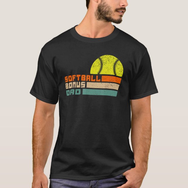 Camiseta for mens softball bonus dad from stepdaughter step (Anverso)