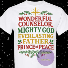 Camiseta For to us a child is born - Christmas - Christian