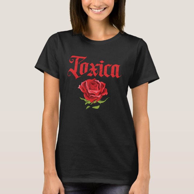 Camiseta For Women Toxic Red Flower Women Toxic (Anverso)