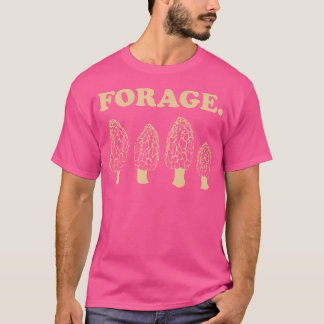 Camiseta Forage Morel Mushroom Hunter Tan Color Tinta Versi