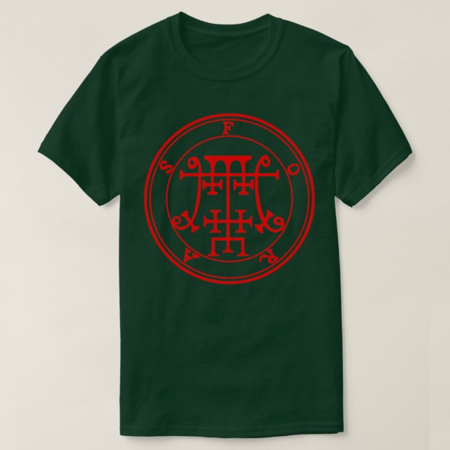 Camiseta Foras Sigil enseña lógica y ética roja (Diseño del anverso)