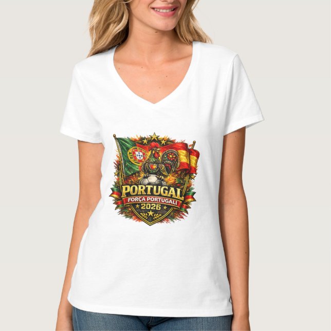 Camiseta FORÇA PORTUGAL 🇵🇹 | Orgullo de Portugal (Anverso)
