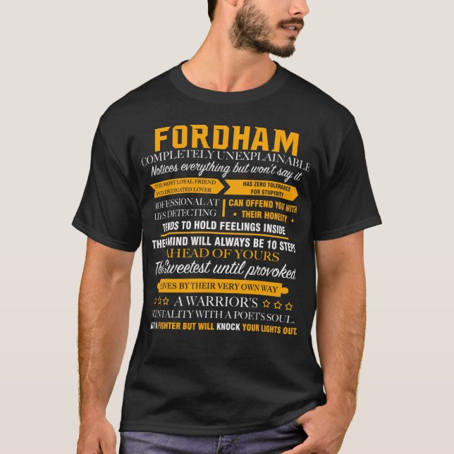 Camiseta FORDHAM completamente inexplicable (Anverso)