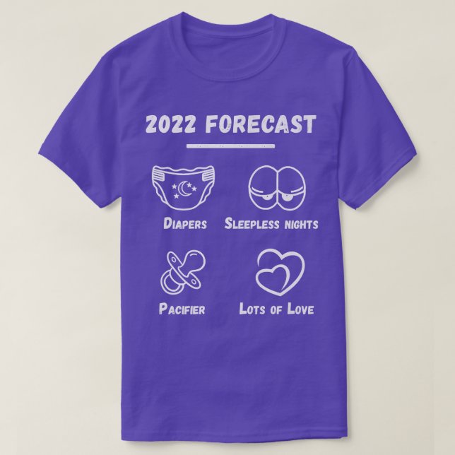 Camiseta Forecasts 2022 Future Mom and Dad pregnancy announ (Diseño del anverso)