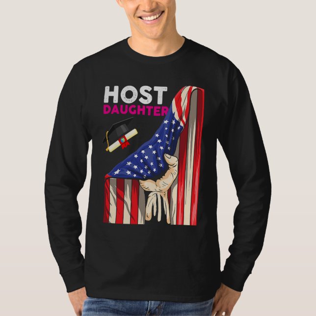 Camiseta Foreign Host Family Daughter Flag Hand Exchange St (Anverso)