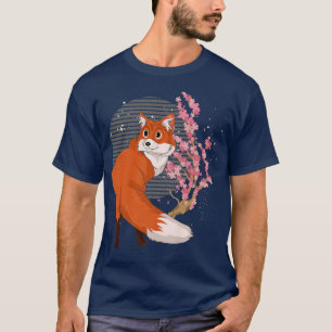 Camiseta Forest Animal Lover Sakura Cute Cherry Blossom Fo 
