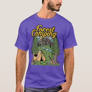Camiseta Forest Camping Mountain Adventure Singing Skeleton