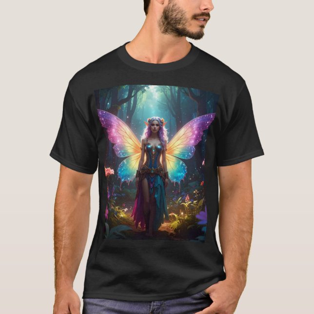 Camiseta Forest Enchantress – Iridescent Wings in a Magical (Anverso)