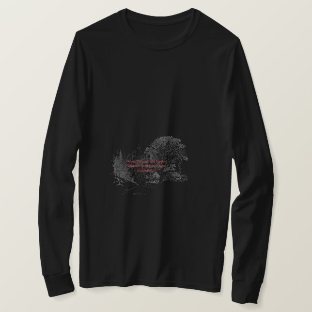 Camiseta Forest Landscape Art -Serene Woodland Illustration (Anverso del diseño)