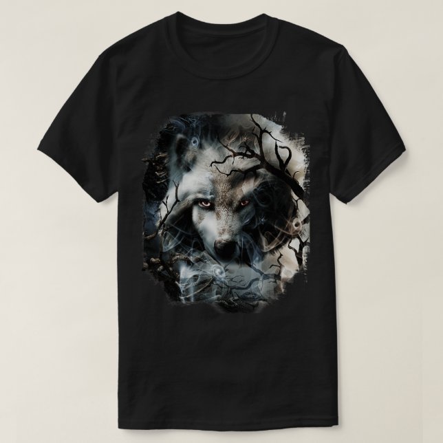 Camiseta Forest Noir Wolf (Diseño del anverso)