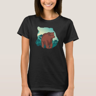 Camiseta Forest Trees Nature Animal  Outdoor Grizzly Bear