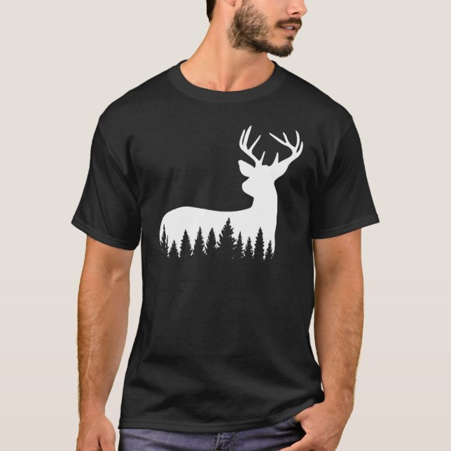 Camiseta Forestal Fox Walking Deer Forest Deer Hunting Men  (Anverso)