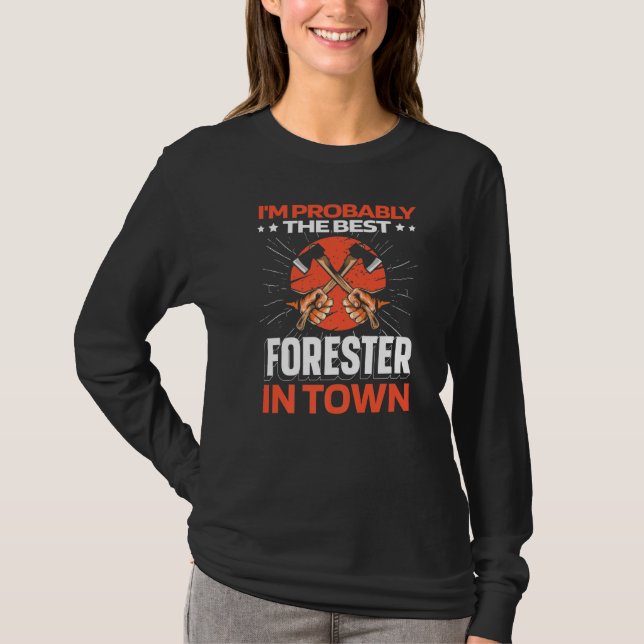 Camiseta Forester Ax - Timberjack Logger Lumberjack Premiu (Anverso)
