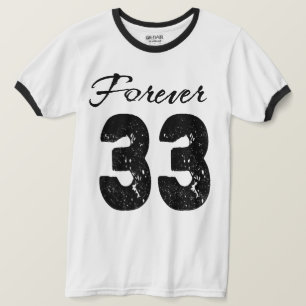 Camiseta Forever 33 Diseño de Número Vintage