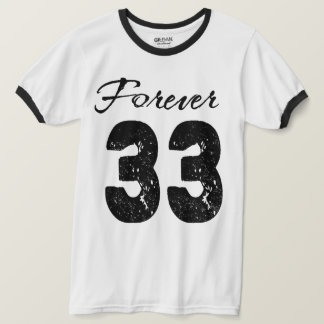 Camiseta Forever 33 Diseño de Número Vintage