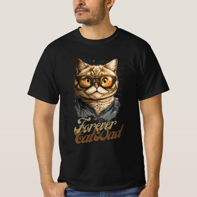 Camiseta Forever Cat Dad (Anverso)