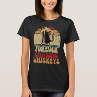 Camiseta Forever Chasing Sunset Retro  Beer  Groovy