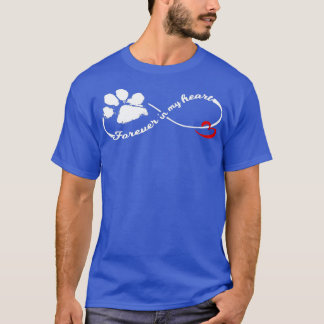 Camiseta Forever in My Heart Dog Pawprint Infinity