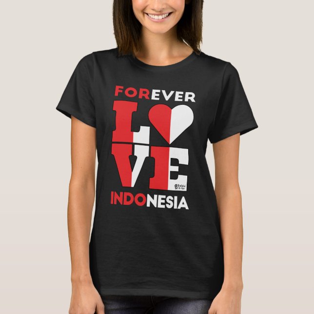 Camiseta Forever Love Indonesia Women Black (Anverso)
