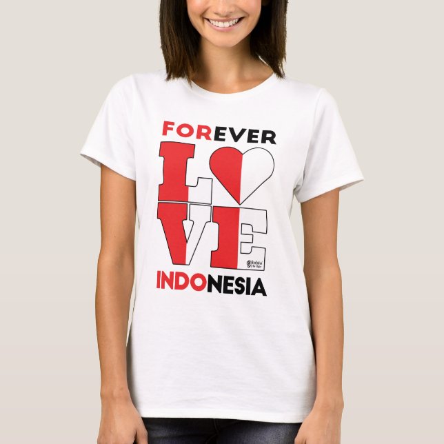 Camiseta Forever Love Indonesia Women White (Anverso)