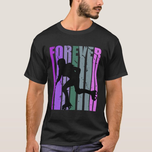 Camiseta Forever Retro Roller Skating Pretty Roller Girls C (Anverso)