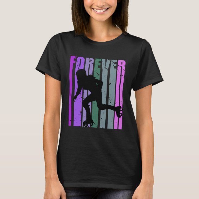 Camiseta Forever Retro Roller Skating Pretty Roller Girls C (Anverso)