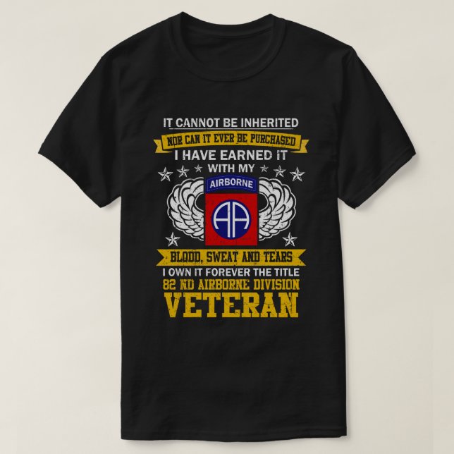 Camiseta Forever The Title 82Nd Airborne Division Veteran (Diseño del anverso)