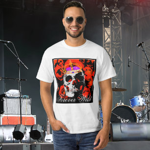 Camiseta Forever Wilthic Skull Roses Rojos