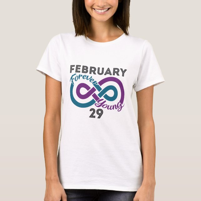 Camiseta Forever Young Leap Year Birday Leapling (Anverso)