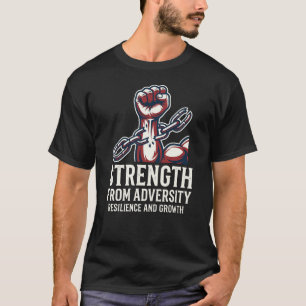 Camiseta Forjado En Fuego Fuerza Rompe Libre Resiliencia