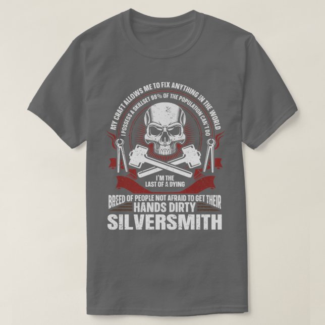 Camiseta Forjando herrero de metal Silversmith T (Diseño del anverso)