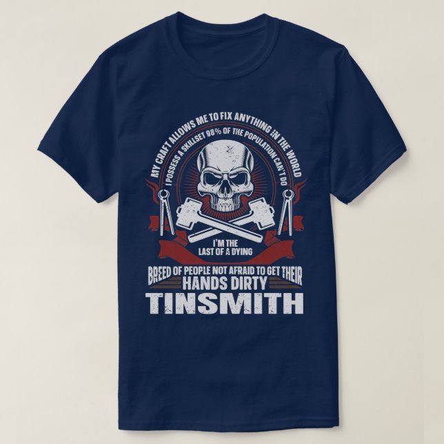 Camiseta Forjando herrero de metal Tinsmith T (Diseño del anverso)
