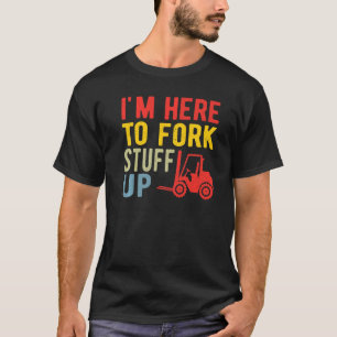 Camiseta Forklif certificado por el trabajador de almacén d